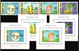 Burkina Faso 1380-1383 Postfrisch Einzelblöcke / Pilze #HQ348 - Burkina Faso (1984-...)