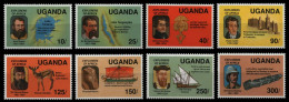 Uganda 1989 - Mi-Nr. 722-729 ** - MNH - Erforschung Afrikas - Oeganda (1962-...)