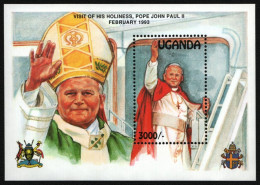 Uganda 1993 - Mi-Nr. Block 182 ** - MNH - Papstbesuch / Papal Visit - Ouganda (1962-...)