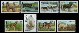 Uganda 1993 - Mi-Nr. 1212-1219 ** - MNH - Hunde / Dogs - Uganda (1962-...)