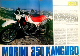 Article Papier 4 Pages MOTO MORINI 350 KANGURO Août 1986 FL-06 - Ohne Zuordnung