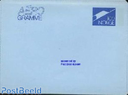 Norway 1971 Aerogram 100o With Folding Lines, Unused Postal Stationary - Cartas & Documentos