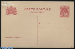 Netherlands 1909 Postcard 5c, Long Dividing Line, Unused Postal Stationary - Covers & Documents