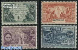 Martinique 1931 Colonial Exposition 4v, Mint NH, Transport - Ships And Boats - Ships