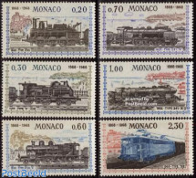 Monaco 1968 Nizza Railway 6v, Mint NH, Transport - Various - Railways - Lighthouses & Safety At Sea - Ungebraucht