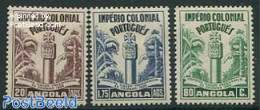 Angola 1938 President Carmona Visit 3v, Mint NH - Angola