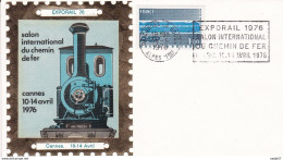 Frankreich France 14.04.1978 Exporail 76 Flag Meter Cut - Trains