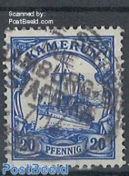 Germany, Colonies 1913 Kamerun, 20Pf, Used Deutsche Seepost Hamburg-Westafrika, Signed, Used, Transport - Ships And Bo.. - Schiffe