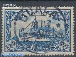 Germany, Colonies 1900 Kamerun, 2M, Used, Signed, Used, Transport - Ships And Boats - Schiffe