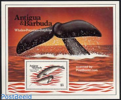 Antigua & Barbuda 1983 Whales S/s, Mint NH, Nature - Sea Mammals - Antigua E Barbuda (1981-...)