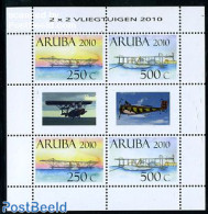 Aruba 2010 Aruba Airplanes 2x2v M/s, Mint NH, Transport - Aircraft & Aviation - Vliegtuigen