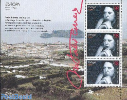Azores 1996 Europa, Natalia Correia S/s, Mint NH, History - Europa (cept) - Women - Art - Authors - Handwriting And Au.. - Ohne Zuordnung