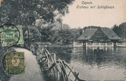 CPA SILESIE - OPPELN OPOLE - Plebiscite 1921 - Eishaus Mit Schlossteich Barques, étang Du Château - Cachet 29 Avril 1921 - Poland