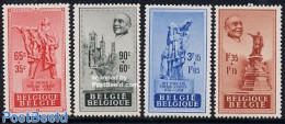 Belgium 1948 Anseele Fund 4v, Mint NH, Transport - Railways - Art - Bridges And Tunnels - Sculpture - Nuevos