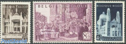 Belgium 1952 J.E. Van Roey 3v, Mint NH, Religion - Religion - Neufs