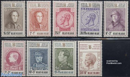 Belgium 1972 Belgica 72 9v, Mint NH, History - Kings & Queens (Royalty) - Philately - Stamps On Stamps - Unused Stamps