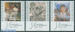 Belgium 1999 James Ensor 3v, Mint NH, Various - Joint Issues - Art - Modern Art (1850-present) - Unused Stamps