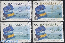 Bahamas 2005 50 Years Europa Stamps 4v, Mint NH, History - Various - Europa Hang-on Issues - Flags - Maps - Idées Européennes