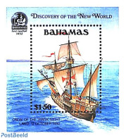 Bahamas 1991 Discovery Of America S/s, Mint NH, History - Transport - Explorers - Ships And Boats - Exploradores