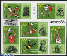 Bulgaria 1986 World Cup Football 6v Imperforated, Mint NH, Sport - Football - Nuevos