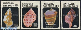 Barbuda 1986 Shells 4v, Mint NH, Nature - Shells & Crustaceans - Vie Marine