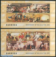 Barbuda 1976 US Bicentenary 2 S/s, Mint NH, History - Nature - US Bicentenary - Horses - Barbuda (...-1981)