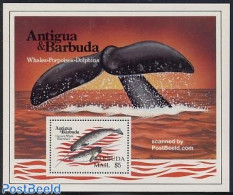 Barbuda 1983 Narwhal S/s, Mint NH, Nature - Sea Mammals - Barbuda (...-1981)