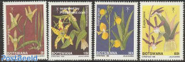 Botswana 1989 Christmas, Orchids 4v, Mint NH, Nature - Religion - Flowers & Plants - Orchids - Christmas - Noël