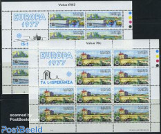 Malta 1977 Europa 2 M/ss, Mint NH, History - Transport - Europa (cept) - Ships And Boats - Art - Bridges And Tunnels - Schiffe