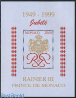 Monaco 1998 Rainier III Jubilee S/s, Mint NH, History - Kings & Queens (Royalty) - Ungebraucht