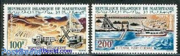 Mauritania 1963 Miferma Mining Ass. 2v, Mint NH, Science - Transport - Mining - Automobiles - Ships And Boats - Coches