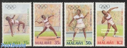 Malawi 1988 Olympic Games Seoul 4v, Mint NH, Sport - Athletics - Olympic Games - Tennis - Atletica