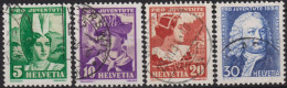 1934 Schweiz / Pro Juventute ° Mi:CH 281-284, Yt:CH 278-281, Zum:CH J69-J72,  Frauenfrachten Und Albrecht Von Haller - Used Stamps