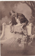 COUPLES. CARTE FANTAISIE. CPA. COUPLE. " VOUS M'AIMEZ JE VOUS CROIS SINCERE....  ". + TEXTE ANNEE 1919 - Koppels