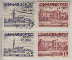 Port Gdansk 1937, Mi 32-33 Lwow University Czestochau Jasna Gora Set 2 Used + 2 OG - Oblitérés