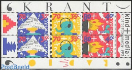 Netherlands 1993 Child Welfare S/s, Mint NH, History - Nature - Performance Art - Newspapers & Journalism - Elephants .. - Unused Stamps
