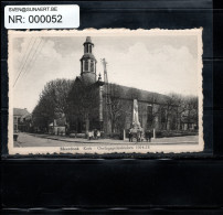 Postkaart: Meerdonk. Kerk - Oorlogsgedenkteken 1914-18 Achterzijde - Beschadiging Door Verwijdering Uit Album - Sint-Gillis-Waas