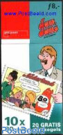 Netherlands 1998 Comics, Jan Jans Booklet, Mint NH, Stamp Booklets - Art - Comics (except Disney) - Nuovi