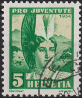 1934 Schweiz / Pro Juventute ° Mi:CH 281, Yt:CH 278, Zum:CH J69  Frauenfrachten, Appenzellerin - Used Stamps