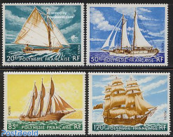 French Polynesia 1977 Ships 4v, Mint NH, Transport - Ships And Boats - Unused Stamps
