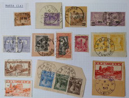 Tunisie Lot Timbre Oblitération Choisies Marsa (La)   Dont  Fragment    à Voir - Used Stamps