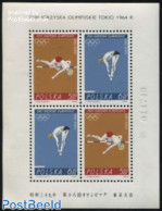 Poland 1964 Olympic Games S/s, Mint NH, Sport - Athletics - Olympic Games - Swimming - Unused Stamps