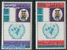 Qatar 1979 UNO Day 2v, Mint NH, History - United Nations - Qatar