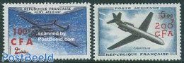 Reunion 1961 Aeroplanes 2v, Mint NH, Transport - Aircraft & Aviation - Avions