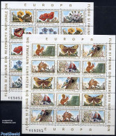 Romania 1983 Flowers & Animals 2 M/ss, Mint NH, Nature - Animals (others & Mixed) - Birds - Butterflies - Flowers & Pl.. - Unused Stamps