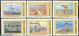 Romania 2003 Paintings 6v, Mint NH, Transport - Ships And Boats - Art - Fashion - Modern Art (1850-present) - Unused Stamps