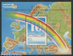 Romania 1982 KSZE Conference S/s, Mint NH, History - Various - Europa Hang-on Issues - Maps - Ungebraucht