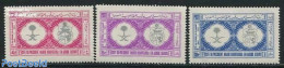 Saudi Arabia 1965 Visit Of President Burgiba 3v, Mint NH, History - Coat Of Arms - Arabie Saoudite