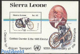 Sierra Leone 1985 Motor Cycle Centenary S/s, Mint NH, Transport - Motorcycles - Motorräder