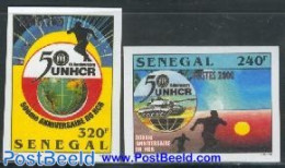 Senegal 2001 UNHCR 2V IMPERF., Mint NH, History - Various - Refugees - Maps - Vluchtelingen